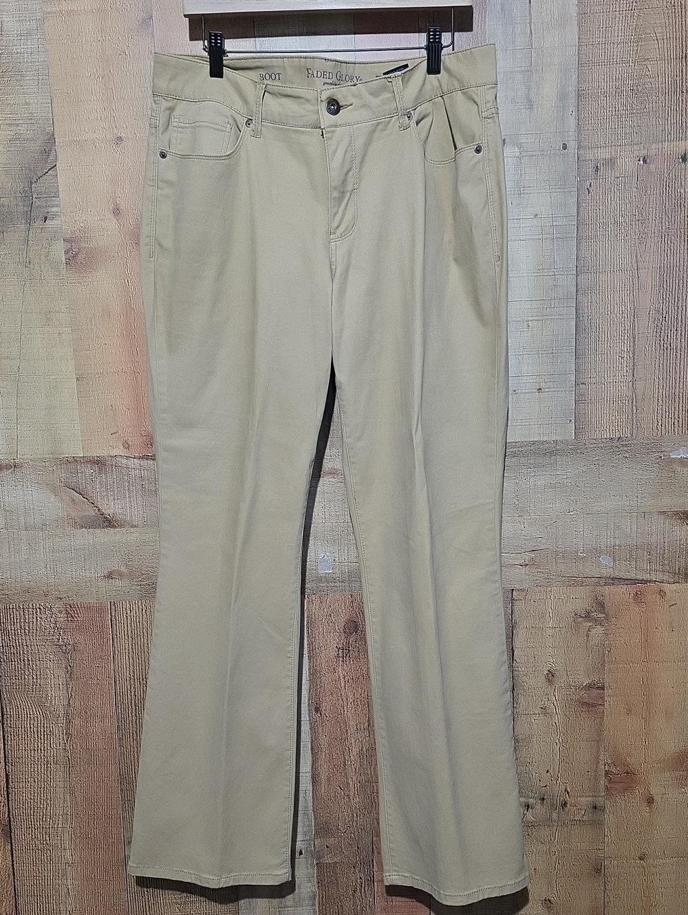 Faded Glory Khaki Straight-Leg Pants